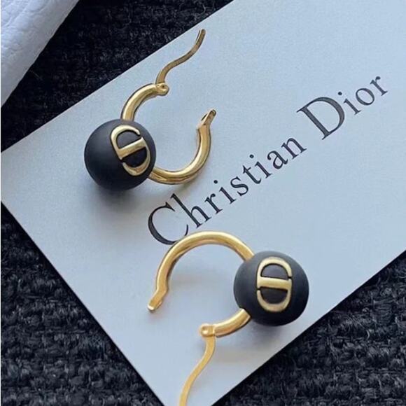 Christian Dior Black Dangle CD Signature Earring (CDXX011) - Picture 4 of 4